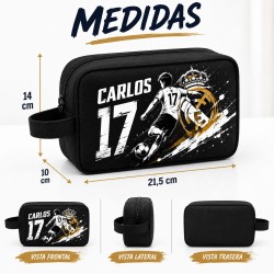 Neceser Equipo Fútbol Madrid Personalizado con nombre y número | Estores Iroa