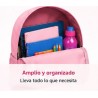 Pack Mochila Infantil Personalizada + 50 Etiquetas Escolares con Nombre – Unicornio Rosa