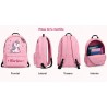 Pack Mochila Infantil Personalizada + 50 Etiquetas Escolares con Nombre – Unicornio Rosa