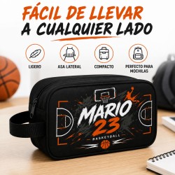 Neceser Baloncesto Personalizado con Nombre y Dorsal - Varios Colores | Estores Iroa