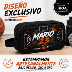 Neceser Baloncesto Personalizado con Nombre y Dorsal - Varios Colores | Estores Iroa