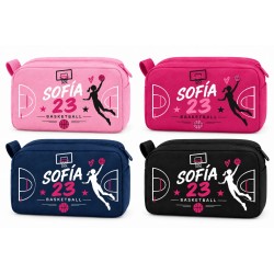 Neceser Baloncesto Personalizado Niña con Nombre y Dorsal | Estores Iroa