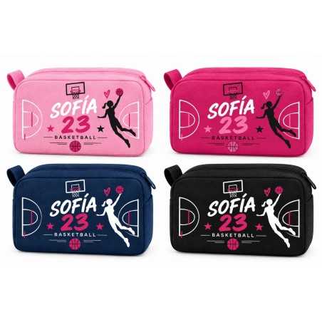 Neceser Baloncesto Personalizado Niña con Nombre y Dorsal | Estores Iroa