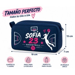 Neceser Baloncesto Personalizado Niña con Nombre y Dorsal | Estores Iroa