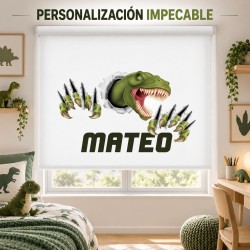 Estor Infantil Dinosaurio Personalizado con Nombre | Estores Iroa