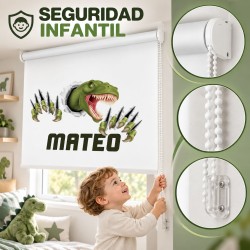 Estor Infantil Dinosaurio Personalizado con Nombre | Estores Iroa