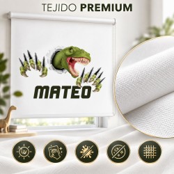 Estor Infantil Dinosaurio Personalizado con Nombre | Estores Iroa