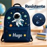 Mochila Escolar Personalizada Astronauta con Nombre | Espacio | Estores Iroa