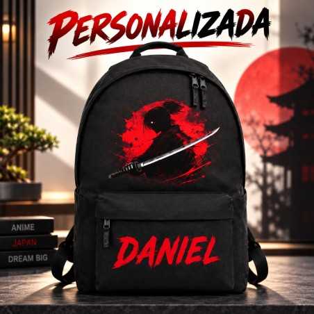 Mochila Escolar Personalizada Niño Samurái con Nombre | Estores Iroa