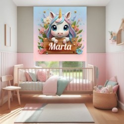  Estores infantiles niña personalizados. Estores infantiles Niña Unicornio Bebe 2024- Estor enrollable habitación infantil niña