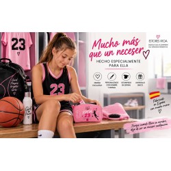 Neceser Baloncesto Personalizado Niña con Nombre y Dorsal | Estores Iroa