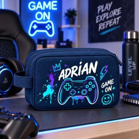 Neceser Gamer 01 Personalizado con Nombre para Niño | Estores Iroa