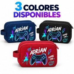 Neceser Gamer 01 Personalizado con Nombre para Niño | Estores Iroa