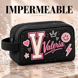 Neceser Personalizado con Inicial y Nombre para Niña Good Vibes | Iroa