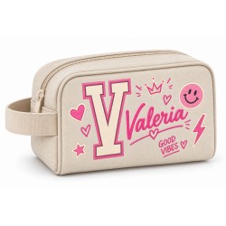 Neceser Personalizado con Inicial y Nombre para Niña Good Vibes | Iroa