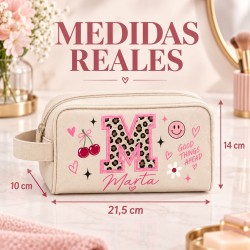 Neceser Personalizado con Inicial y Nombre Cerezas 01-26 | Estores Iroa