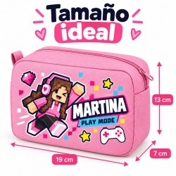 Neceser Gamer Roblox Personalizado con Nombre | Regalo para Niña | Estores Iroa