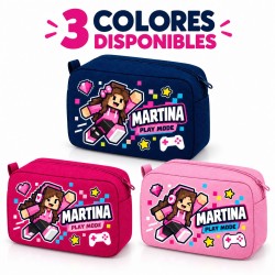 Neceser Gamer Roblox Personalizado con Nombre | Regalo para Niña | Estores Iroa