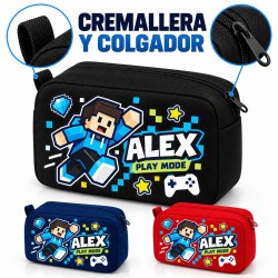 Neceser Gamer Roblox Personalizado con Nombre | Regalo para Niño | Estores Iroa