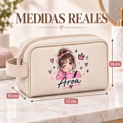 Neceser Personalizado para Niña con Nombre Manga | Estores Iroa