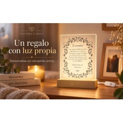 Lámpara LED Personalizada con Texto | Estores Iroa