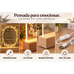 Lámpara LED Personalizada con Texto | Estores Iroa