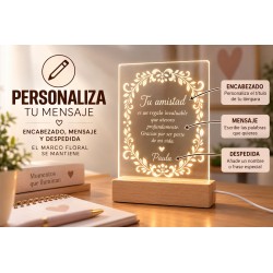 Lámpara LED Personalizada con Texto | Estores Iroa