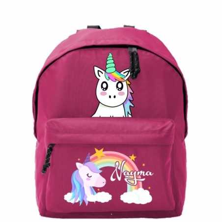 Mochila escolar infantil personalizada Unicornio 003