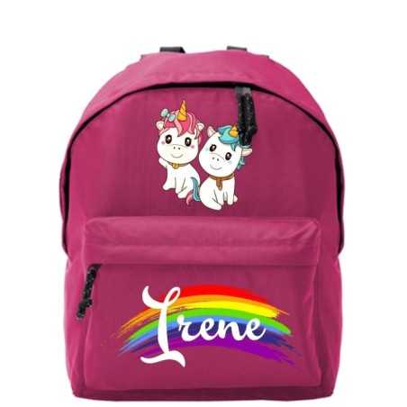 Mochila escolar infantil personalizada Unicornio 002
