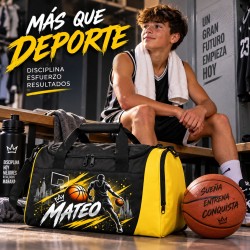 Bolsa Baloncesto Personalizada con Nombre y Zapatillero | Basket 004