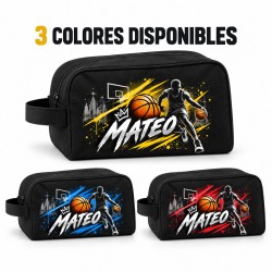 Neceser Baloncesto Personalizado con Nombre Basket 004