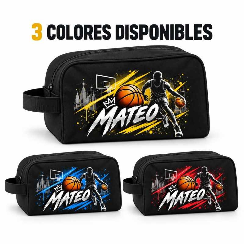 Neceser Baloncesto Personalizado con Nombre Basket 004