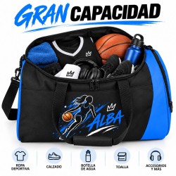 Bolsa Baloncesto Personalizada Niña con Zapatillero | Basket Chicas 02-26