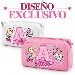 Neceser Personalizado Inicial y Nombre Impermeable | Inicial Pop 26