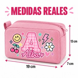 Neceser Personalizado Inicial y Nombre Impermeable | Inicial Pop 26