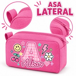 Neceser Personalizado Inicial y Nombre Impermeable | Inicial Pop 26