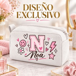 Neceser Personalizado Inicial y Nombre Impermeable | Inicial Smile 26