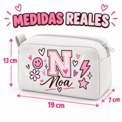 Neceser Personalizado Inicial y Nombre Impermeable | Inicial Smile 26