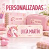 Pack Mochila Infantil Personalizada + 50 Etiquetas Escolares con Nombre – Unicornio 01-26