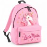 Pack Mochila Infantil Personalizada + 50 Etiquetas Escolares con Nombre – Unicornio 01-26
