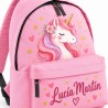 Pack Mochila Infantil Personalizada + 50 Etiquetas Escolares con Nombre – Unicornio 01-26