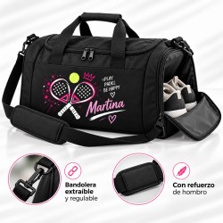 Bolsa de Pádel Personalizada Rosa con Nombre | Estores Iroa