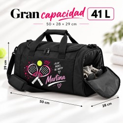 Bolsa de Pádel Personalizada Rosa con Nombre | Estores Iroa