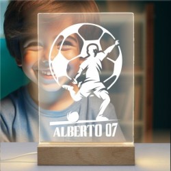  Lámpara infantil personalizada Pelota futbol lámpara personalizada infantil de fútbol. Regalos personalizados niños futbol.
