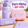 Etiquetas Personalizadas con Nombre para Colegio | Elefante Lila