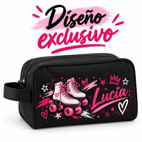Neceser Patinaje Personalizado Niña con Nombre | Roller Girl