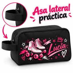 Neceser Patinaje Personalizado Niña con Nombre | Roller Girl