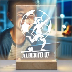  Lámpara infantil personalizada Pelota futbol lámpara personalizada infantil de fútbol. Regalos personalizados niños futbol.