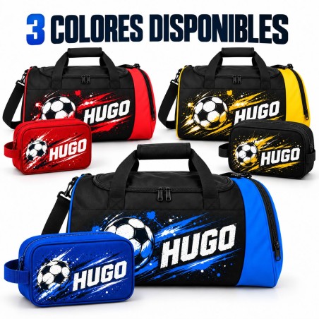 Pack Fútbol Personalizado con Nombre Impact 26 – Bolsa de Deporte + Neceser a Juego