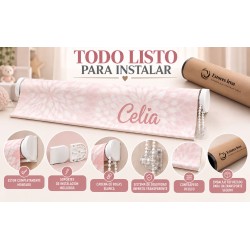 Estor Infantil Personalizado con Nombre Floral 009 | Estores Iroa